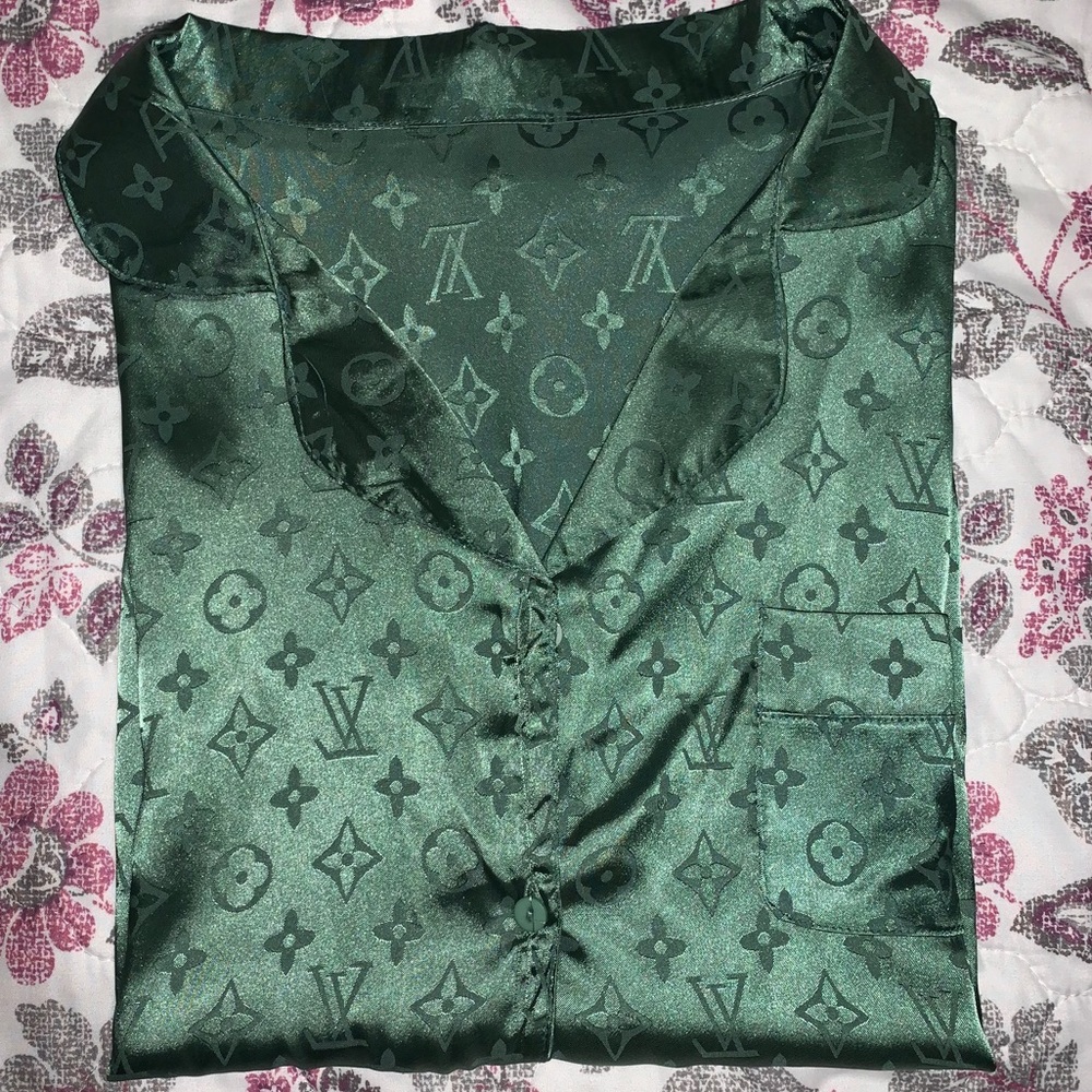 Olive Green Satin set